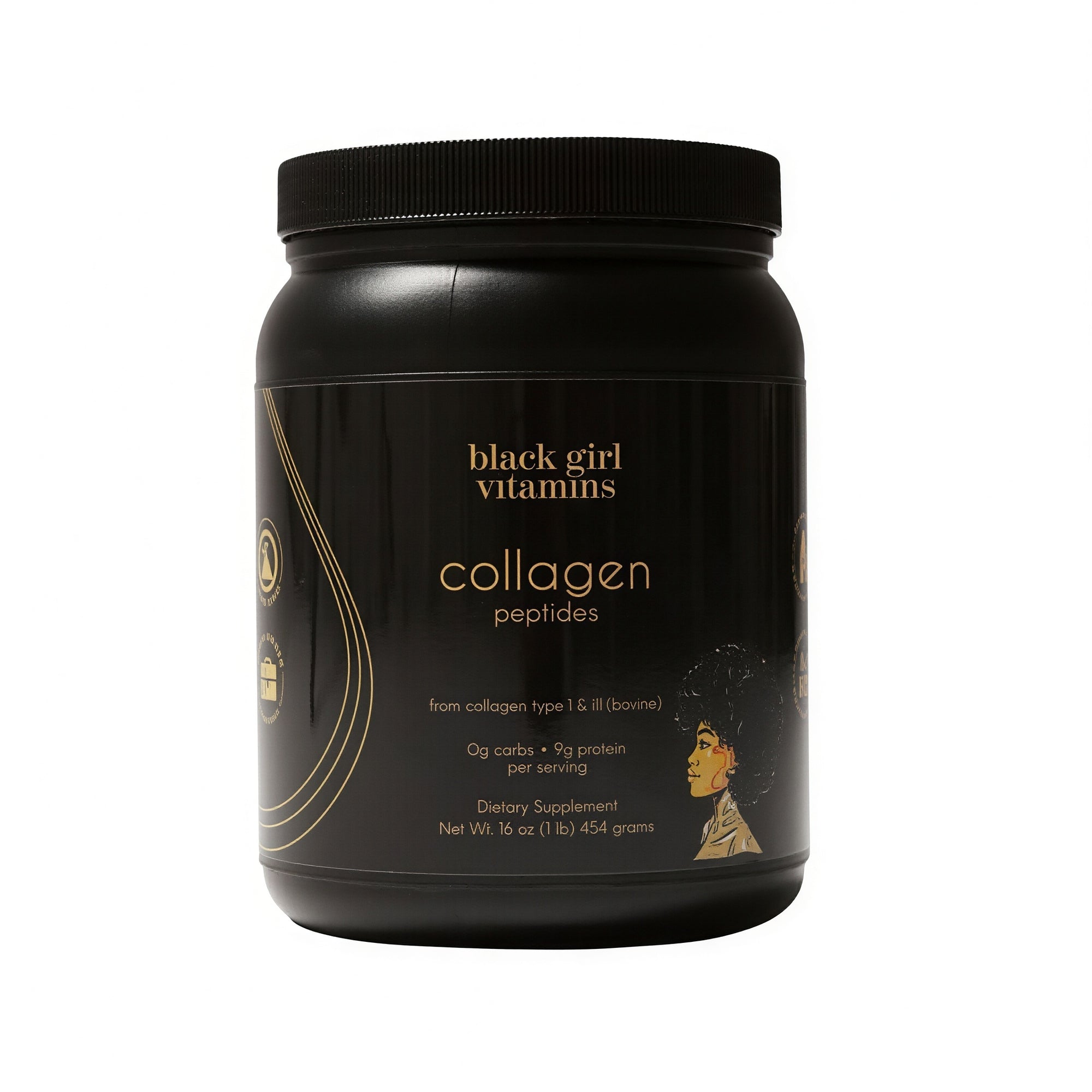 Black Girl Vitamins Collagen Peptides Powder